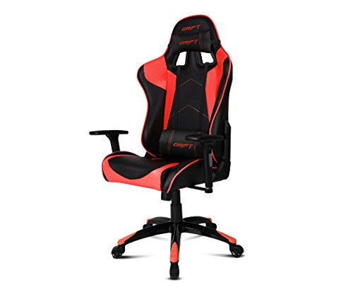 Drift DR300BR - Silla Gaming Profesional, (Polipiel Alta Calidad, Ergonómica), Color Negro/Rojo