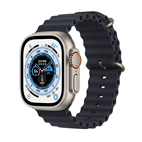 Apple Watch Ultra (GPS + Cellular) - Caja de Titanio de 49 mm - Correa Ocean en Color Medianoche