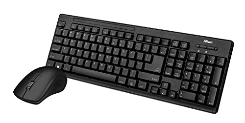 Trust Ziva - Teclado y ratón inalámbricos, layout español, negro