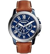 Fossil Grant Men's Watch with Chronograph or Automatic Display and Genuine Leather or Stainless S...