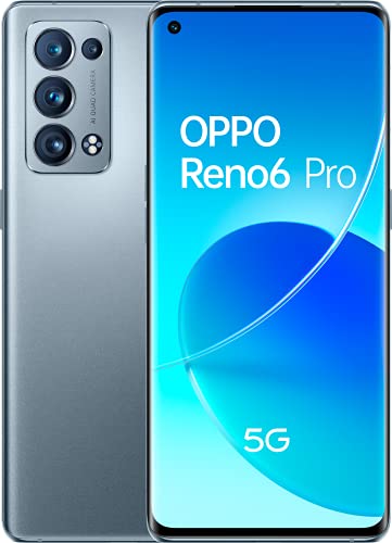 Reno 6 Pro 5G Lunar Grey - AMOLED FHD+ 6,55" 90Hz, Quad-camara 50MP+16MP+13MP+2MP, Snapdragon 870 5G, 12GB RAM + 256GB almacenamiento, carga rápida 65W y 4500mAh [Versión ES/PT]