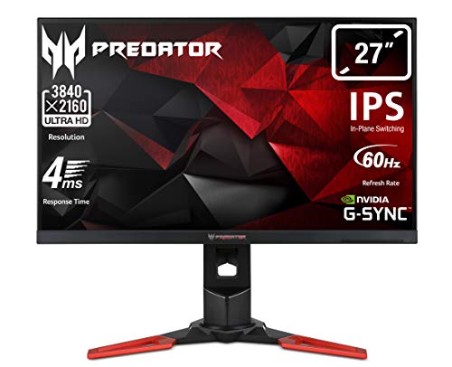 Acer XB Predator XB271HKbmiprz IPS 27", 4K Ultra HD Matt - Monitor (3840 x 2160 Pixeles, LED, 4K Ultra HD, IPS, Matt, 1000:1), color negro y rojo