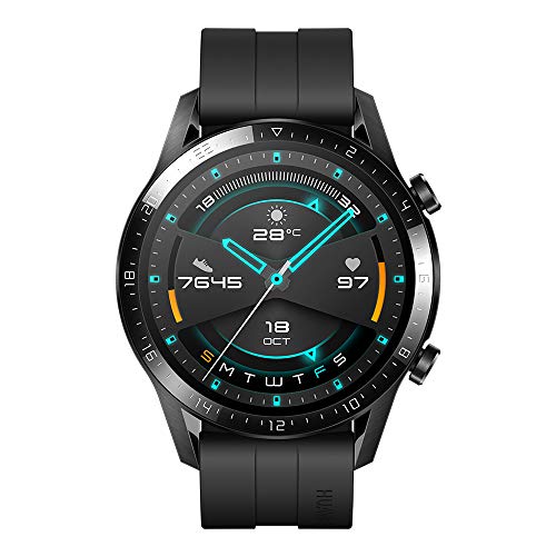 Huawei Watch GT2 Sport - Smartwatch con Caja de 46 Mm (Hasta 2 Semanas de Batería, Pantalla Táctil Amoled de 1.39", GPS, 15 Modos Deportivos, Llamadas Bluetooth), Negro Mate