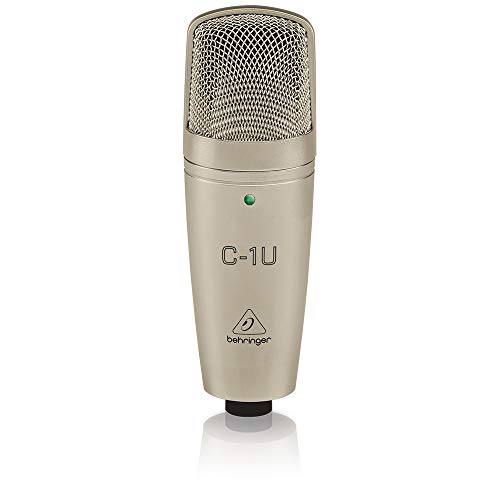 Behringer C-1U Micrófono para estudio (USB, 136 dB), color dorado