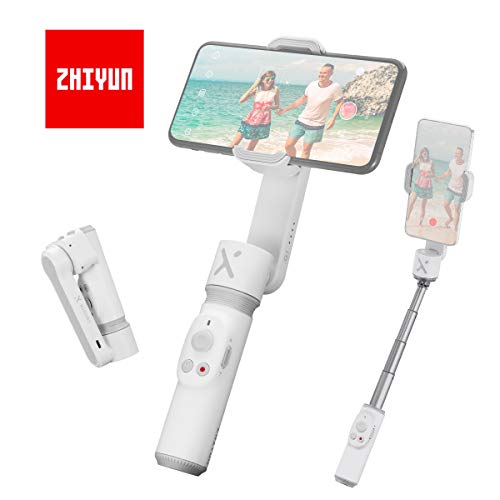 Zhiyun Smooth X Blanco Gimbal-Móvil-Estabilizador-para-Smartphone (con Manual en Español), Estabilizador Portátil Compatible para Celular como iPhone Samsung Huawei Xiaomi