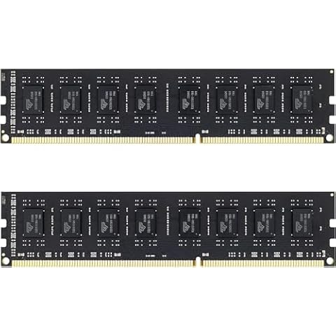 Timetec 16GB KIT(2x8GB) DDR3 / DDR3L 1333MHz PC3-10600 Non-ECC Unbuffered 1.5V / 1.35V CL9 2Rx8 Dual Rank 240 Pin UDIMM PC Desktop Computer Memory RAM Module Upgrade (16GB KIT(2x8GB))