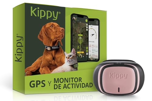 KIPPY EVO | GPS Perros - Localizador GPS Perros para Collar - Hidrófugo con Seguimiento Perimetral - GPS para Perros con Notificaciones de Actividad Canina - App Dedicada - Rosa