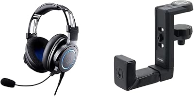 audio-technica ゲーミングヘッドセット 密閉型 PC/PS4/Xbox One ATH-G1 & ヘッドホンハンガー AT-HPH300