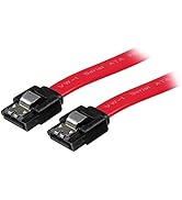 StarTech.com 12in Latching SATA Cable - SATA cable - Serial ATA 150/300/600 - SATA (R) to SATA (R...