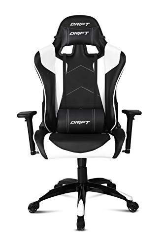 Drift DR300BW - Silla Gaming Profesional, (Polipiel Alta Calidad, Ergonómica), Color Negro/Blanco