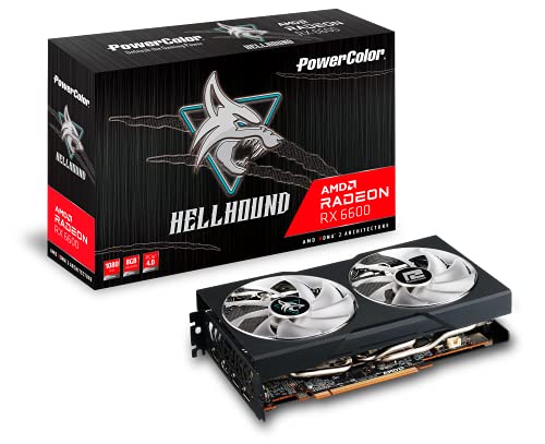 PowerColor Hellhound - Tarjeta gráfica AMD Radeon RX 6600 con memoria GDDR6 de 8 GB