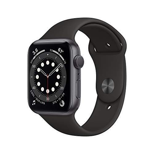 Nuevo Apple Watch Series 6 (GPS, 44 mm) Caja de Aluminio en Gris Espacial - Correa Deportiva Negra