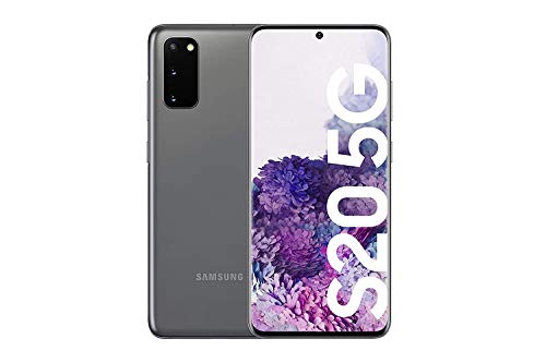 Samsung Galaxy S20 5G - Smartphone 6.2" Dynamic AMOLED (12GB RAM, 128GB ROM , cuádruple cámara trasera 64MP, Octa-core Exynos 990, 4000mAh batería, carga ultra rápida) Cosmic Gray