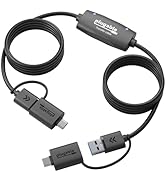 Plugable USB Data Transfer Cable PC to PC, Compatible with Windows USB C and USB 3.0, Transfer Fi...