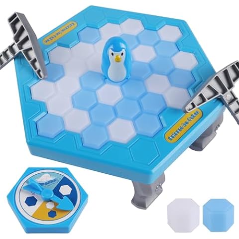 DR.DUDU Save Penguin Break Ice Board Game for Kids 4-8, Ice Breaker Save Penguin On Ice Family Funny Table Game, Ice Block Breaking Penguin Trap Game Puzzle Toy Children's Day Gifts