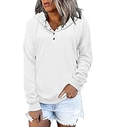 Womens Pullover Long Hoodie Casual Basic Sweatshirts Fall Sleeve Shirts with Kangaroo Pockets S-3XL