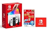 Nintendo Switch(有機ELモデル) Joy-Con(L)/(R) ホワイト+【任天堂ライセンス商品】Nintendo Switch (有機ELモデル)専用有機EL保護フィルム 多機能(【Amazon.co.jp限定】Nintendo Switch ロゴデザイン マイクロファイバークロス 同梱)