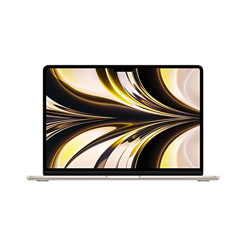 Apple 2022 Ordenador Portátil MacBook Air con Chip M2 Pantalla Liquid Retina de 13,6 Pulgadas, 8GB de RAM, 256 GB de Almacenamiento SSD, Teclado retroiluminado, Color Blanco Estrella
