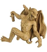 Design Toscano NG32115 Gaston the Gothic Gargoyle Climber Hanging Statue, Large, 16 Inch, Polyres...