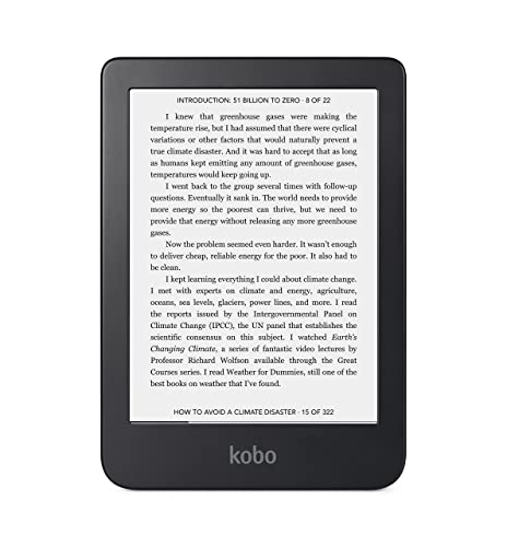 Kobo Clara 2E | eReader | Glare-Free 6” HD Touchscreen | ComfortLight Pro Blue Light Reduction | Adjustable Brightness | WiFi | 16GB of Storage | Carta E Ink Technology | Waterproof