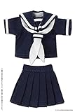 ピコニーモ用 1/12 半袖セーラー服セットII ネイビー×ホワイト (ドール用)