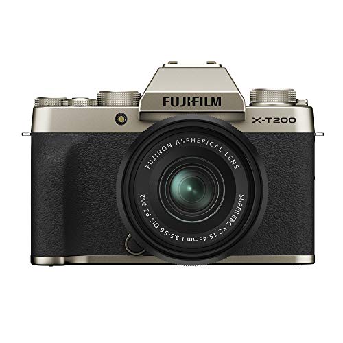 Fujifilm X-T200 - Kit cámara con objetivo intercambiable XC15-45/3.5-5.6 PZ, color dorado