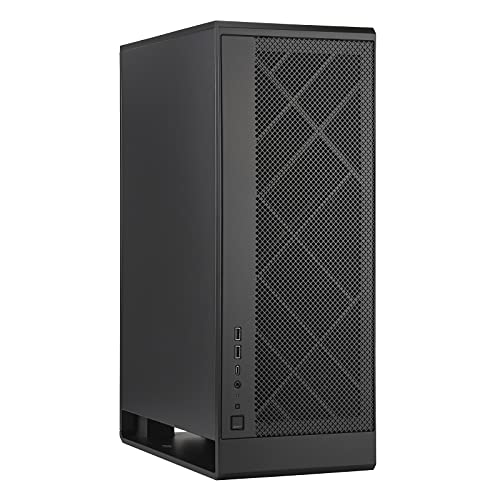 SilverStone Technology Alta G1M, Negro, Torre Micro-ATX con diseño de Efecto apilamiento, 180mm x 1 Air Penetrator Ventilador Incluido, SST-ALG1MB