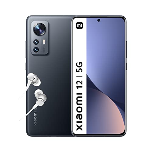 Xiaomi 12 - Smartphone de 8+128GB, Pantalla de 6.28” 120Hz AMOLED, Snapdragon 8 Gen 1, Triple Cámara de 50MP+13MP+5MP, 4500mAh, Gray (Versión ES + 3 años de garantía)