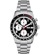 Fossil Men's Sport Tourer Quartz Stainless Steel Chronograph Watch, Color: Silver/Black (Model: F...