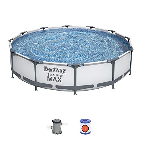 Bestway 56416 - Piscina Desmontable Tubular Steel Pro Max 366x76 cm Depuradora de Cartucho 1.249 litros/hora