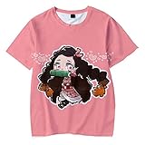 鬼滅の刃 Tシャツ 子供 キッズ かわいい プリント 柔らかい 服 アニメ 半袖 女の子 男の子 誕生日 プレゼント イベント 衣装 男女兼用 鬼滅の刃 グッズ 禰豆子 善逸 炭治郎 伊之助 柱 (24,100CM)