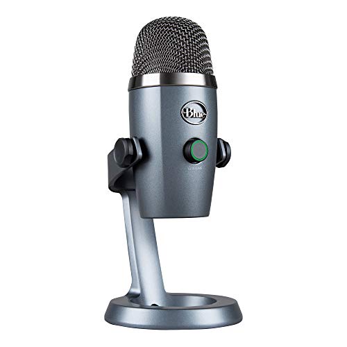 Logitech for Creator Blue Yeti Nano - Micrófono de condensador USB Premium, Grabación, Streaming, Gaming, Podcasting, PC, Mac, Efectos Blue VO!CE, Cardioide y Omnidireccional, Sin Latencia, Gris