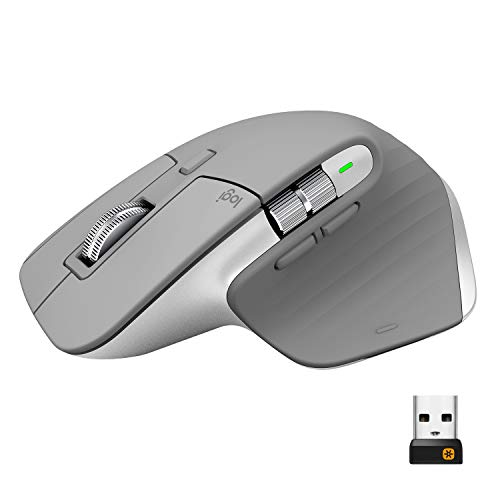 Logitech MX Master 3 - Ratón inalámbrico avanzado (desplazamiento ultrarápido, ergonómico, 4.000 dpi, Personalización, USB-C, Bluetooth, USB, Apple Mac, PC Microsoft Windows, Linux) gris