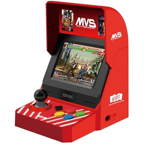 【SNKライセンス ゲーム機】 UNICO SNK MVS Mini - SNK MVS ミニ アーケードゲーム機 「ザ・キング・オブ・ファイターズ」 「メタルスラッグ」「餓狼伝説」「侍魂」などSNK正規版レトロゲーム45タイトル収録 3.5インチLCDスクリー/HDMI大画面出力/ゲームパッド端子 大人/子供に適用 [HDMI & Mini Padを含まない]