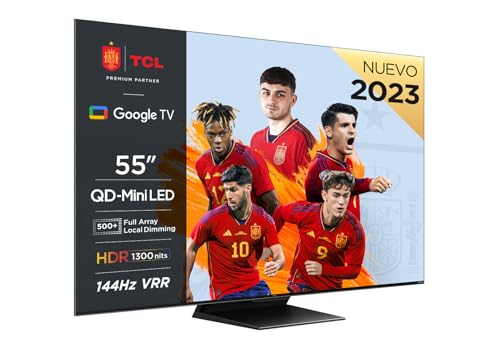 TCL 55QM8B TV MiniLED 55”, QLED, 144Hz, 4K HDR Premium 1300nits, Google TV, Dolby Vision IQ & Atmos, Onkyo, Google Assistant Incorporado y Game Master Pro 2.0