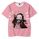 鬼滅の刃 Tシャツ 子供 キッズ かわいい プリント 柔らかい 服 アニメ 半袖 女の子 男の子 誕生日 プレゼント イベント 衣装 男女兼用 鬼滅の刃 グッズ 禰豆子 善逸 炭治郎 伊之助 柱 (9,110CM)