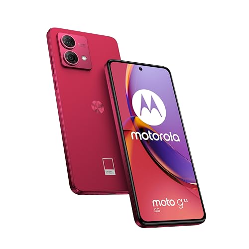 Motorola g84, 12/256 GB, Pantalla 6.5" pOLED, Sistema de cámara de 50MP, iOS, Audio Dolby Atmos®, Android 13, batería 5000 mAh, Snapdragon® 695, Dual SIM, Viva Magenta, (Versión ES/PT)