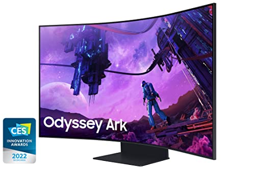 SAMSUNG Monitor Odyssey Ark S55BG970NU de 55'' - con Pantalla Curva 1000R de 55", Resolución UHD 4K, Tecnología Quantum Mini-LED; FreeSync Premium Pro, Procesador Neural Quantum con IA