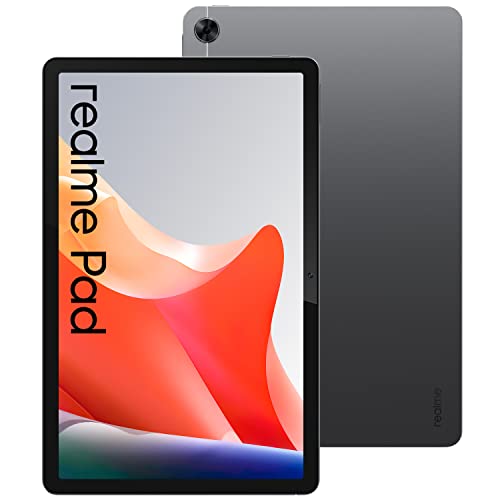 realme Pad - Tablet 10.4" 2K Pantalla 6.9mm Ultra-Slim 4GB 64GB 1TB Memoria Externa Altavoces Cudruples Procesador Helio G80 7100mAh Batería 18W Carga Rápida Android 11 8MP+8MP Cámara