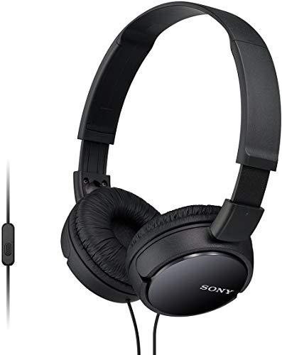 Sony MDR-Zx110Apb - Auriculares para Smartphone (Diadema, Mando de Control, Micrófono, 1000 MW, Android y iPhone), Negro, 20 X 15 X 3,5 cm