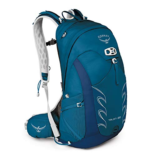 Osprey Talon 22 Mochila de Senderismo, Hombre, Blanco (Ultramarine Blue), M/L