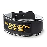 ゴールドジム(GOLD`S GYM) トレーニングレザーベルトBK L(85~95cm) G3368 【正規品 ゴールドジムトレーナー愛用】人気 定番 ベルト 黒