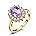 K-Yellow Gold Plated-amethyst