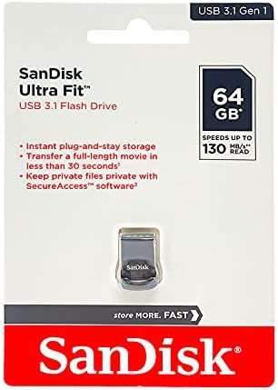 SanDisk 64GB Ultra Fit USB 3.1 Flash Drive - SDCZ430-064G-G46