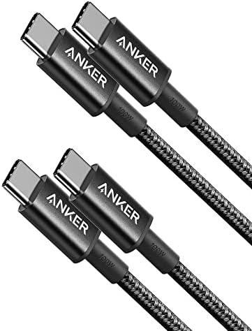 Anker USB C to USB C Cable (3.3FT, 2Pack), Type C 100W Charger Cord Fast Charging for iPhone 16 Series,MacBook Pro 2020,Pixel and More(USB 2.0,Black)