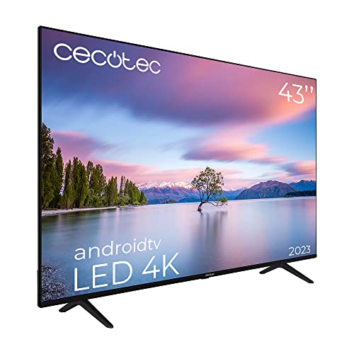 Cecotec Televisor LED 43" Smart TV A1 Series ALU10043. 4K UHD, Android 11, Diseño Frameless, MEMC, Dolby Vision y Dolby Atmos, HDR10, Modelo 2023