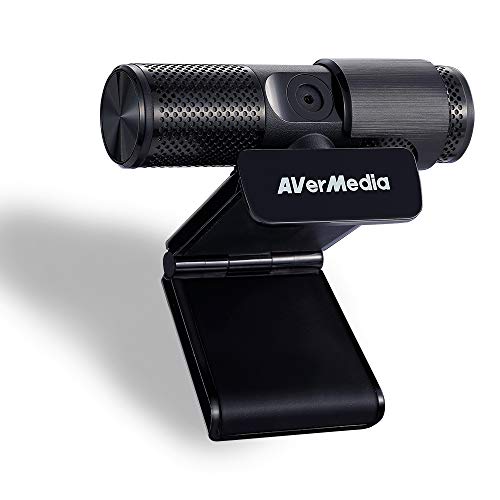 AVerMedia Live Streamer WEBCAM 313: Full HD 1080p, dos micrófonos incorporados, pestaña de seguridad y giro 360º. Ideal teletrabajo, videoconferencias