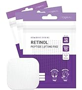 DERMAL Retinol Peptide Lifting Pad - Korean Toner Pad for Anti-Aging & Wrinkles with Bakuchiol - ...