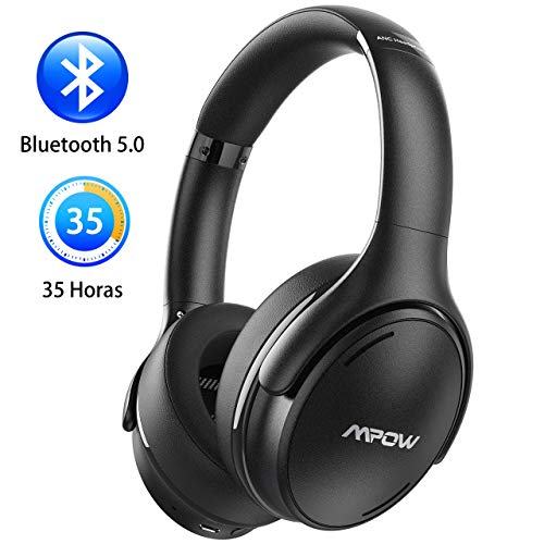 [Nuevo] Mpow H19 iPO Cascos con Cancelación de Ruido, Bluetooth5.0, 35 Horas de Reproducir, Auriculares con Cancelación de Ruido con Hi-Fi Sonido, Auriculares Diadema Bluetooth TV, PC, Tableta, Móvil