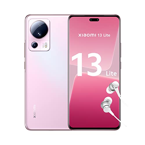 Xiaomi 13 Lite - Smartphone de 8+128GB, Pantalla de 6,55" AMOLED 120Hz , Snapdragon 7 Gen 1, triple cámara de 48MP, 4500 mAh, rosa (Versión ES + 3 años de garantía)